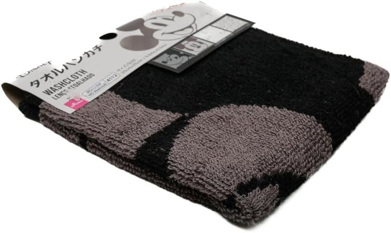 Daiso Mickey Mouse Washcloth - Black/Brown - 25cm x 25cm - Image 2
